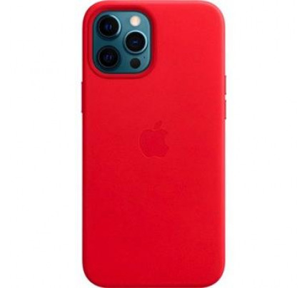 MHKJ3ZE/A Apple Original Leather Magsafe Cover for iPhone 12 Pro Max Scarlet
