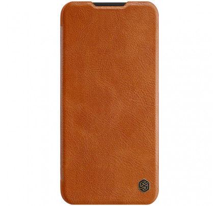Θήκη Nillkin Qin Series Leather για Xiaomi Redmi Note 8 καφέ χρώματος