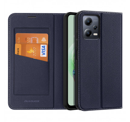 Dux Ducis Skin X2 Case For Xiaomi Redmi Note 12 5G / Poco X5 5G Cover Flip Wallet Stand Blue