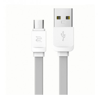 Rock Flat USB 2.0 to micro USB Cable Γκρί 1m (85316)
