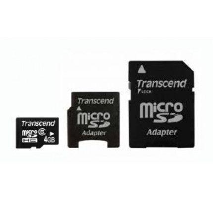 Transcend microSDHC class 6 card 4GB with Adapter