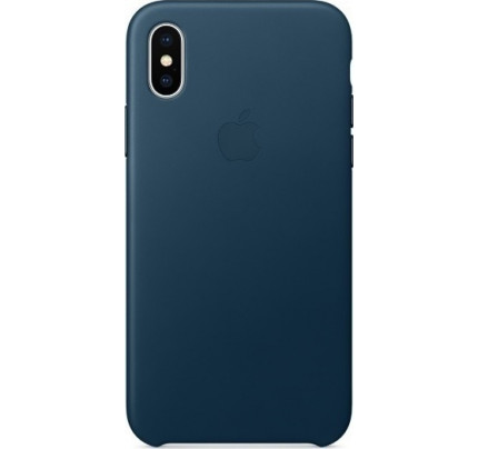 Apple iPhone X MQTH2ZM Original Leather Case Cosmos Blue