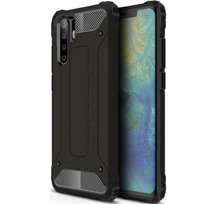 Hybrid Armor Case Tough Rugged Cover for Huawei P30 Pro black
