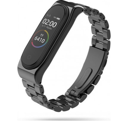 Tech-Protect Stainless Steel Watch Bracelet Xiaomi Mi Band 3 / Mi Band 4 black 