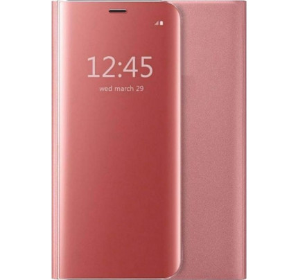 Θήκη OEM Clear View Standing Cover για Xiaomi Redmi 7A rose gold