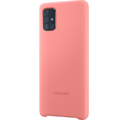 Samsung Original EF-PA715TPEGEU Silicone Cover Samsung Galaxy A71 Pink