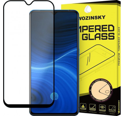Wozinsky Tempered Glass Full Glue Super Tough Full Coveraged with Frame Case Friendly for Realme X2 Pro black