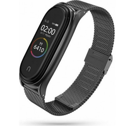 TECH-PROTECT Milanese Stainless Steel Watch Strap Xiaomi Mi Band 5 / 6 / 6 NFC BLACK 