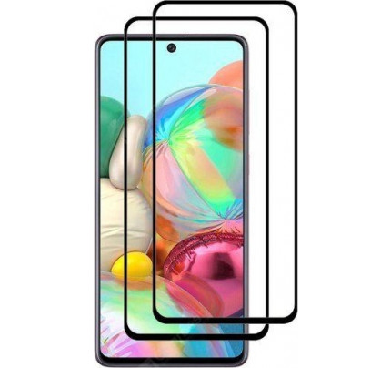 Wozinsky 2x Tempered Glass Full Glue Full Coveraged with Frame Case Friendly for Samsung Galaxy A71 black (2 TEMAXIA)