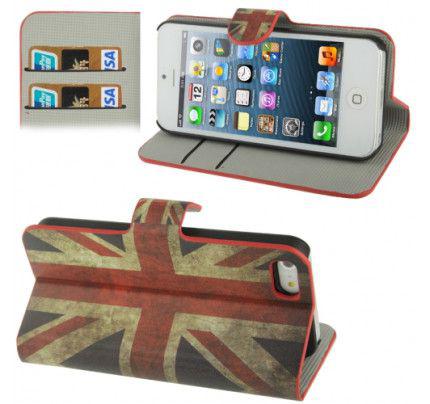 Θήκη Wallet UK Flag για Apple iPhone 5/5s