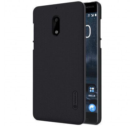 Θήκη Nillkin Super Frosted Shield για Nokia 6 Black + Φιλμ Προστασίας Οθόνης