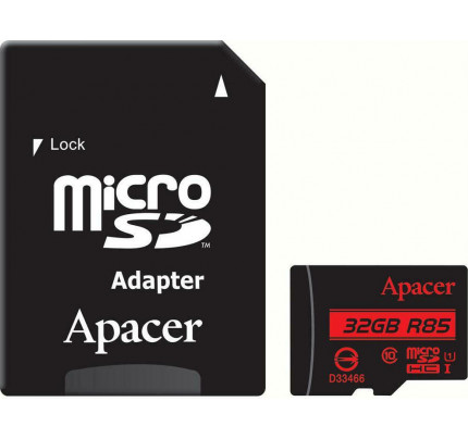 Memory Card Micro SDHC UHS-I U1 Class10 32GB Apacer R85
