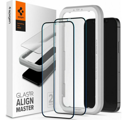 Spigen AGL03387 GLAS.tR ALIGNmaster Full Cover HD  iPhone 14 / 13 / 13 Pro Premium Tempered Glass ( 2 τεμάχια)