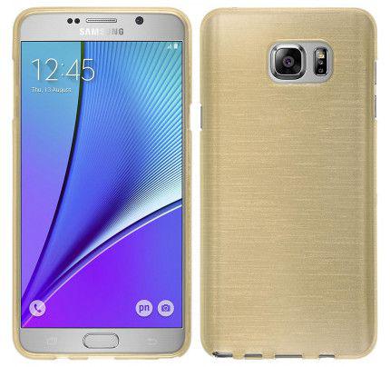 Θήκη Jelly Brush TPU για Samsung Galaxy Note 5 χρυσού χρώματος