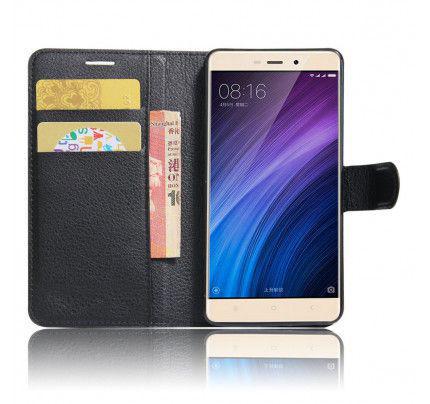 Θήκη OEM Wallet για Xiaomi Redmi Note 4 ( stand ,θήκες για κάρτες,χρήματα) μαύρου χρώματος