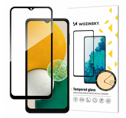 Wozinsky super durable Full Glue tempered glass full screen with frame Case Friendly Samsung Galaxy A13 black