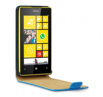 Θήκη Flip για Nokia Lumia 520 Neon Blue