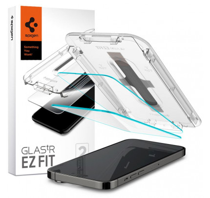 Spigen Glass tR EZ Fit 2 Pack, Transparency Sensor Protection - iPhone 14 Pro AGL05214