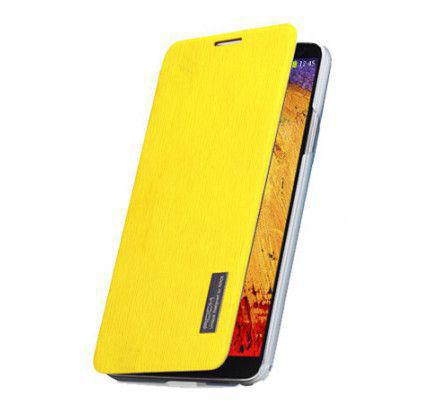 Θήκη Rock Side Flip Elegant Series για Galaxy Note 3 yellow
