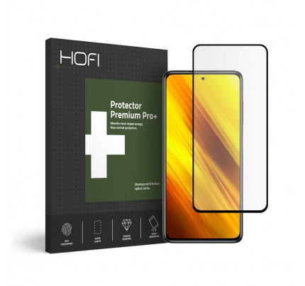 Hofi Hybrid Full Face Tempered Glass Black Poco X3 NFC