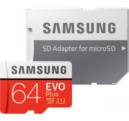 Samsung Evo Plus microSDXC 64GB Class 10 U1 UHS-I με αντάπτορα