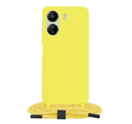 Techsuit - Crossbody Lanyard - Xiaomi Redmi 13C 4G / Poco C65 - Yellow