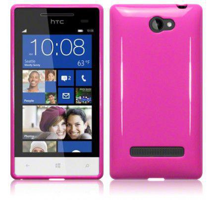 Θήκη TPU Gel για HTC Windows Phone 8s Solid Hot Pink