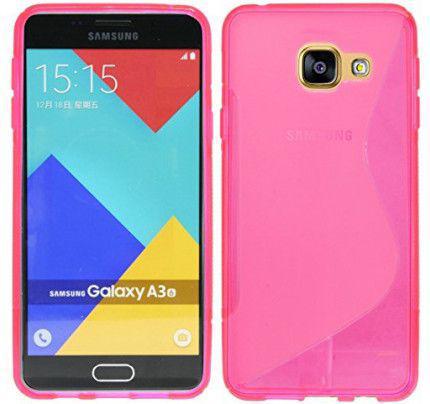 Θήκη TPU S-Line για Samsung Galaxy A3 2016 A310 ροζ χρώματος