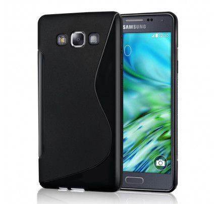 Θήκη TPU S-Line για Samsung Galaxy A7 A700 μαύρου χρώματος