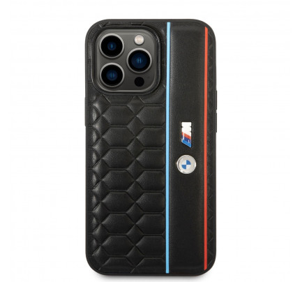 BMW M Hexagonal Pattern Case for iPhone 14 Pro Max Black