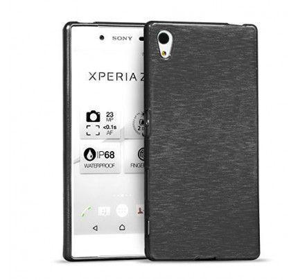 Θήκη Jelly Brush TPU για Sony Xperia C5 μαύρου χρώματος