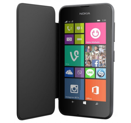 Θήκη Nokia Original Flip Cover CC-3087 για Lumia 530 black