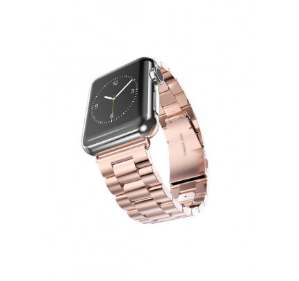 Techsuit Λουράκι Ανοξείδωτο Ατσάλι Ροζ (Apple Watch 38/40/41mm)