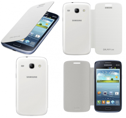 Samsung Flip Cover EF-FI826BW για Galaxy Core white