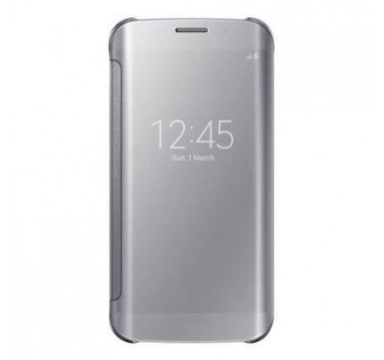 Samsung Original EF-ZG925BSEGWW Clear View Cover για G925F Galaxy S6 Edge -Silver