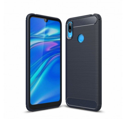 Carbon Case Flexible Cover TPU Case for Huawei Y6 2019 / Huawei Y6s 2019 blue