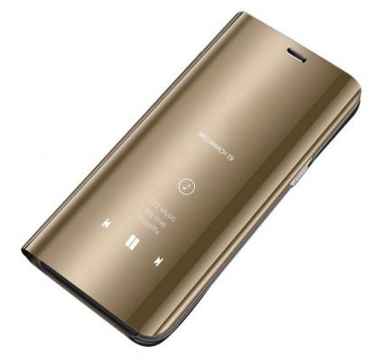 Θήκη OEM Clear View Standing Cover για Huawei P20 Lite χρυσού χρώματος