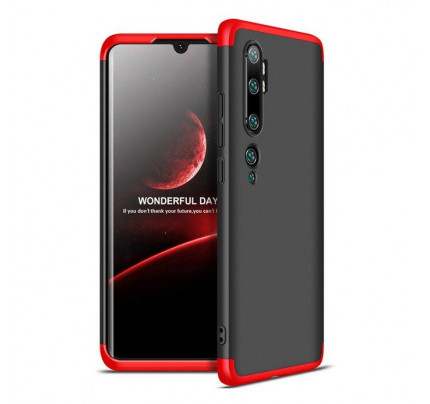 GKK 360 Protection Case Front and Back Case Full Body Cover Xiaomi Mi Note 10 / Mi Note 10 Pro / Mi CC9 Pro black-red