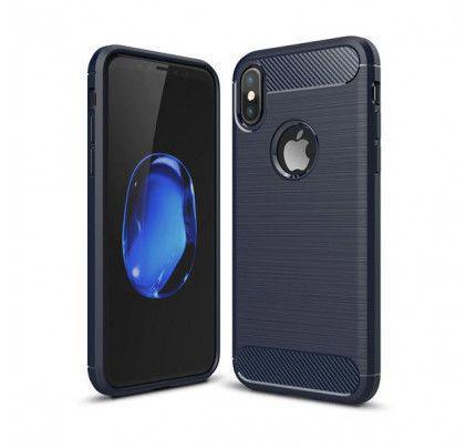 Θήκη iPaky Slim Carbon flexible cover TPU for iPhone X blue