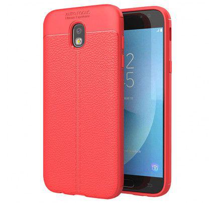 Θήκη Litchi Pattern Flexible Cover TPU για Samsung Galaxy J7 2017 J730 Red