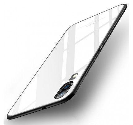 Θήκη MSVII Tempered Glass Case Durable Cover with Tempered Glass Back Huawei P20 white