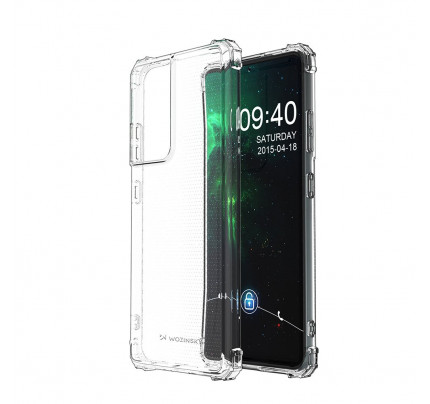 Wozinsky Anti Shock durable case with Military Grade Protection for Samsung Galaxy S21 Ultra 5G transparent