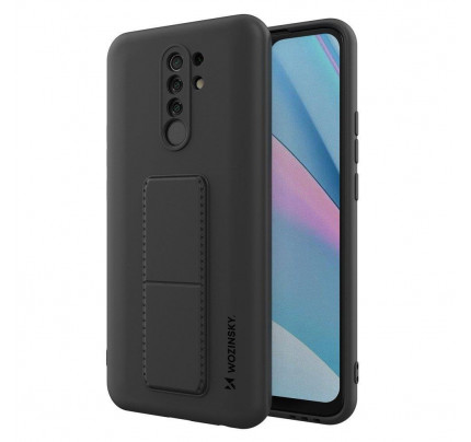 Θήκη Wozinsky Kickstand Case flexible silicone cover with a stand Xiaomi Redmi 9 black