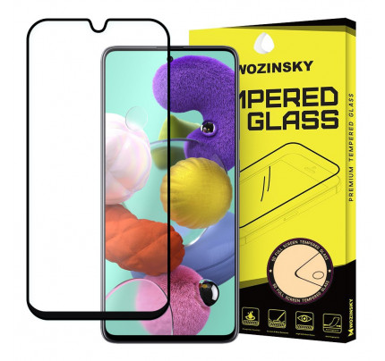 Wozinsky Tempered Glass Full Glue Super Tough Full Coveraged with Frame Case Friendly for Samsung Galaxy A51 black