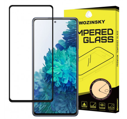 Wozinsky Tempered Glass Full Glue Super Tough  Full Coveraged with Frame Case Friendly for Samsung Galaxy S20 FE black