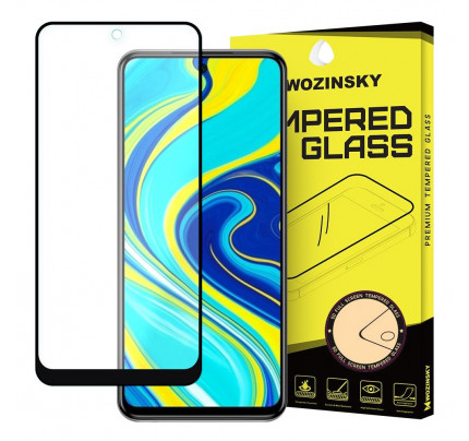 Wozinsky Tempered Glass Full Glue Super Tough Full Coveraged Case Friendly for Xiaomi Redmi Note 9 Pro / Redmi Note 9S black ( 2 TEMAXIA)