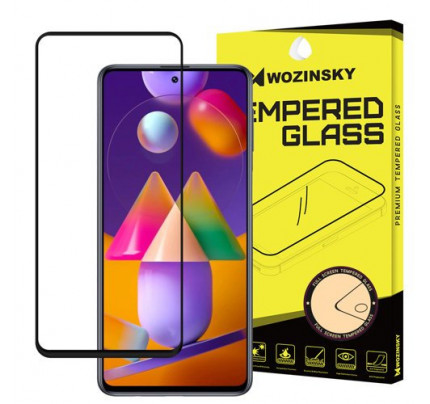 Wozinsky Tempered Glass Full Glue Super Tough Full Coveraged with Frame Case Friendly for Samsung Galaxy M51 black
