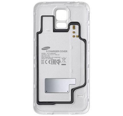 Θήκη Samsung Wireless Charging Cover EP-CG900IWE για Galaxy S5 G900 White