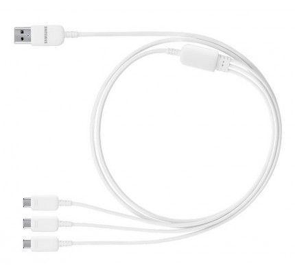 Samsung  Micro USB Cable Multi Charging 3in1 ET-TG900UWEGWW White για Galaxy S5