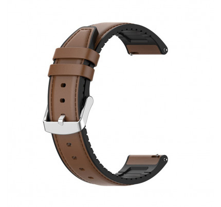 Techsuit - Watchband 22mm (W007) - Samsung Galaxy Watch (46mm) / Watch 3 / Gear S3, Huawei Watch GT / GT 2 / GT 2e / GT 2 Pro / GT 3 (46 mm) - Brown